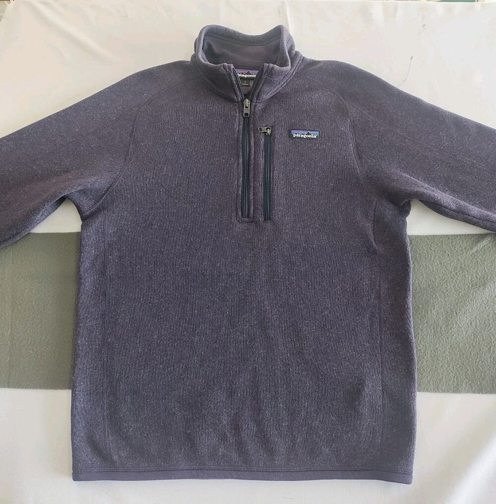 Patagonia Purple 1/4 Zip Pullover Jacket Stand-Up Collar Size S Comfy Sweatshirt